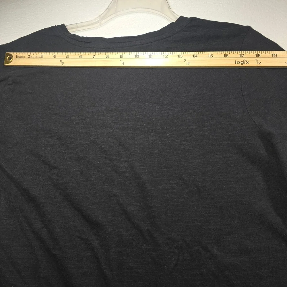 Sonoma Goods For Life Women Black Everyday Tee V-Neck Cotton Plus Size 2X - Picture 7 of 7